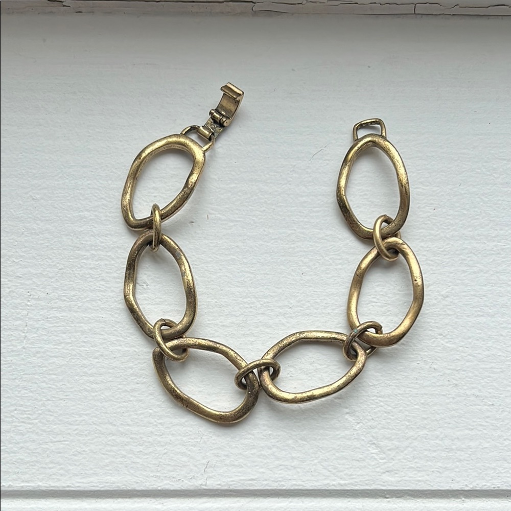 Gold link chain bracelet